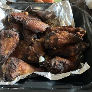Smoked then fried wings