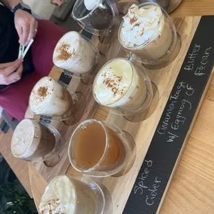 a selection of coffees