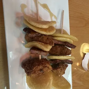 Flapping the bird (chicken and waffles)