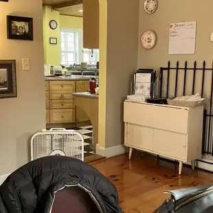the kitchen and dining room