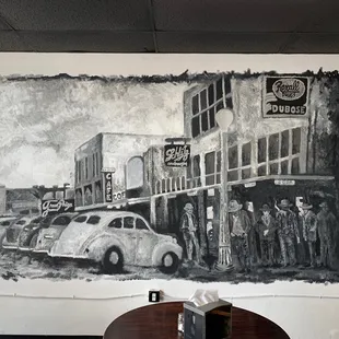 Mural of old downtown AP