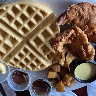food, waffles