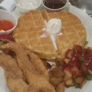 Catfish and Waffles Platter