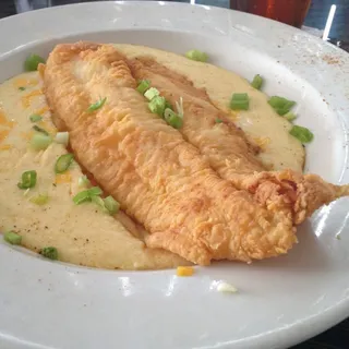 Catfish and Cheese Grits Platter