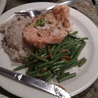 Crab Stuffed Salmon Platter