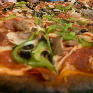 The monstrous Sicilian pizza! It was delicious!