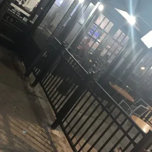 Outside sitting and smoking area