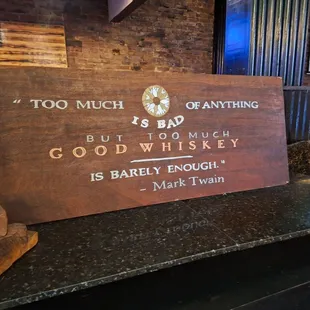 a wooden sign