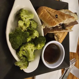 French dip sandwich, side of au jus