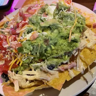 Tavern Nachos with Pulled Chicken and Black Beans