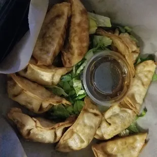 Popstickers. Really delicious. Simple. I believe they were veggie