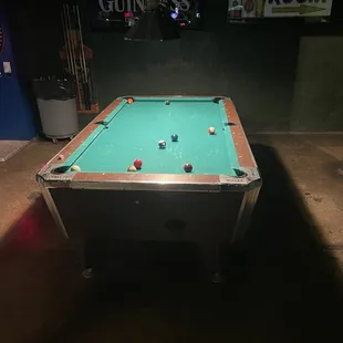 a pool table