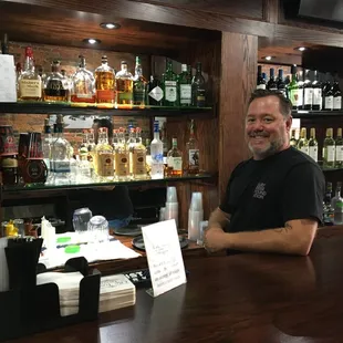 a man behind the bar