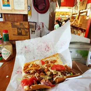 a slice of pizza on a table