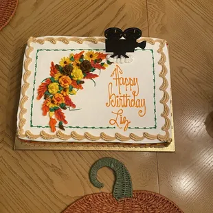 Marble custard cake with buttercream frosting