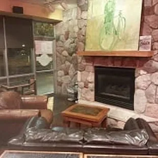Warm yourself by the fire.