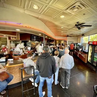 customers at the counter