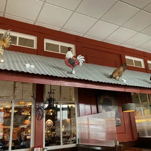 Fun décor next to our table.