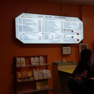 The menu