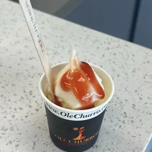 Strawberry swirl ice cream