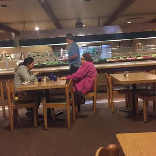 The buffet bar and they have a spectate dessert bar