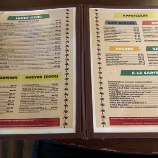 Menu inside