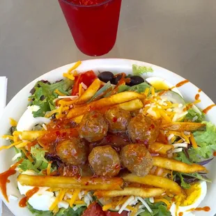 Meatballs salad