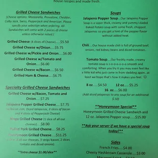 Lunch Menu