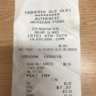 Vegan California burrito for one please :)