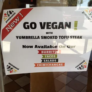 Tofu on the menu now.