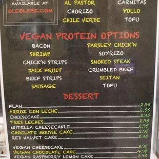 Vegan menu, page 1 (November 2021).