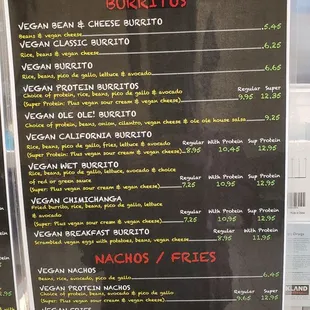 Vegan menu, page 3 (November 2021).