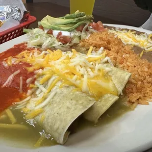 Vegan enchilada plate