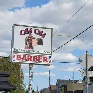 a sign for a barber shop