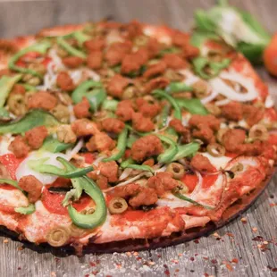 pizza, food