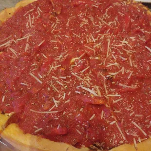 Ooooh yeah. The Chicago Style pizza. We almost ordered the deep dish. Glad we asked.