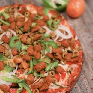 pizza, food