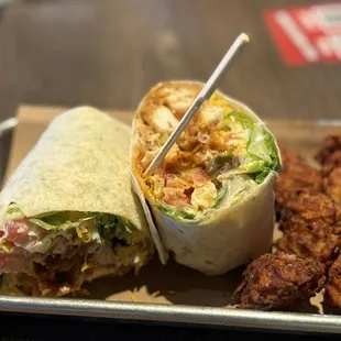 Hot chicken wrap