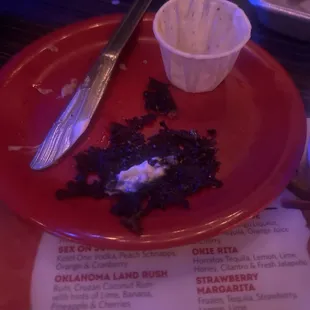 This came off of a the bottom of my mom's burger what in the f is this