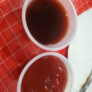 BBQ sauces - thin and smoky and sweet and smoky