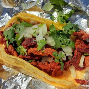 Al Pastor on Corn Tortillas w Onion &amp; Cilantro