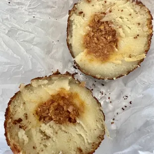 Fried potato ball (they come stuffed with meat). Sooo good!