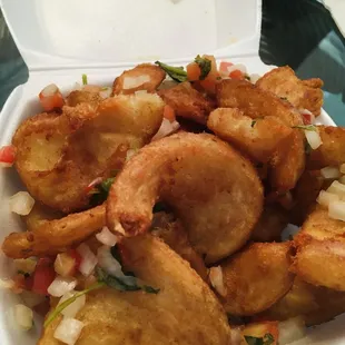 pico on potato wedges