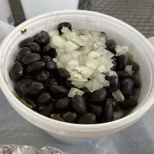 Black Beans with Onions and Rice