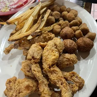 fried chicken and fries