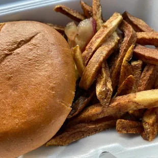 Bacon Cheeseburger &amp; fries