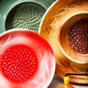 a variety of bowls and bowls