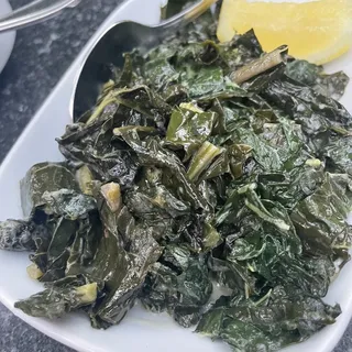 Dark Leafy Greens with Toum
