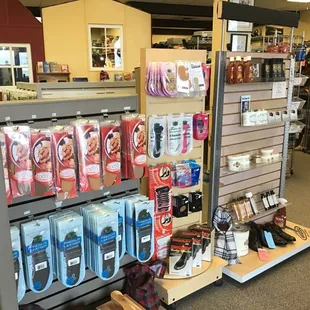 Leather inserts, comfort inserts.  Leather cleaner and conditioners