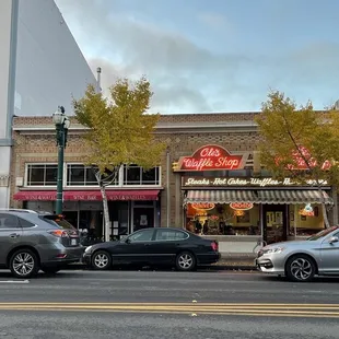 When Ole's gets busy, they provide additional seating inside Wine &amp; Waffles dining area